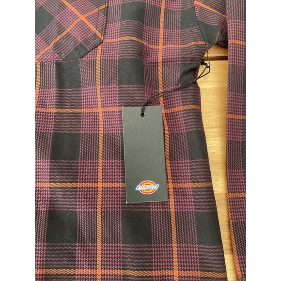 Dickies Bakerhill Oversized Button Up Long Sleeve Plaid Shirt Size Large NWT - Picture 4 of 8